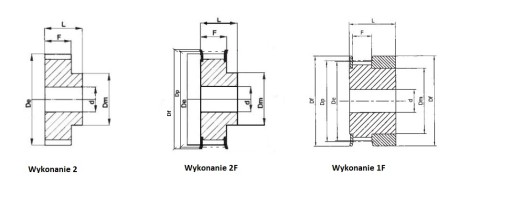 Koło zębate 16 T2.5/12/1F do pasa szerokości 6mm