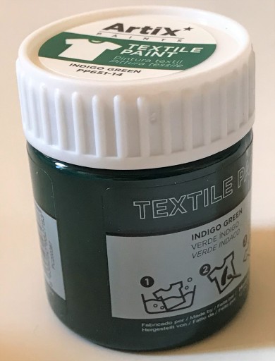 Farba do TKANIN MALOWANIE UBRAŃ Koszulek 45 ml zielona viridian Artix Paper