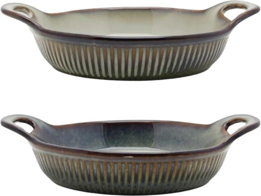 CERAMICZNE Naczynie ŻAROODPORNE do zapiekania, Z uchwytami - 27 cm, 800 ml
