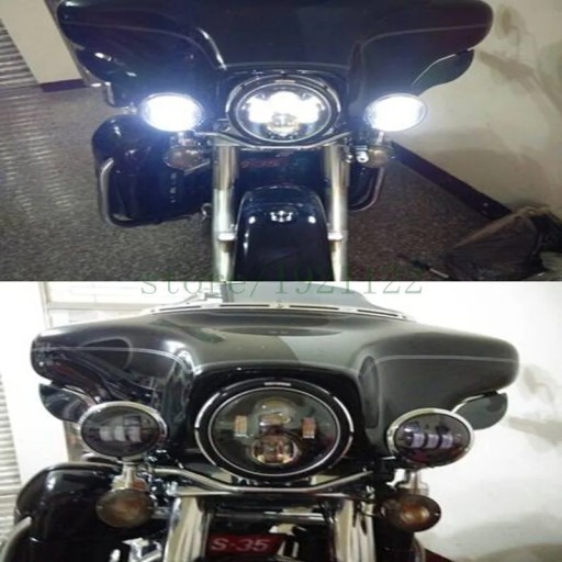 Фара светодиодная 7-дюймовая световая панель 4,5-дюймовый комплект Harley Electra Glide Davidson