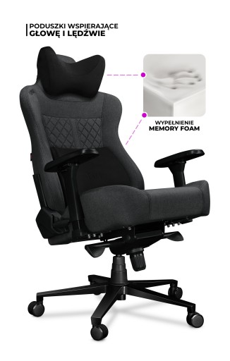 Fotel gamingowy biurowy YUMISU 2052 Gray Black