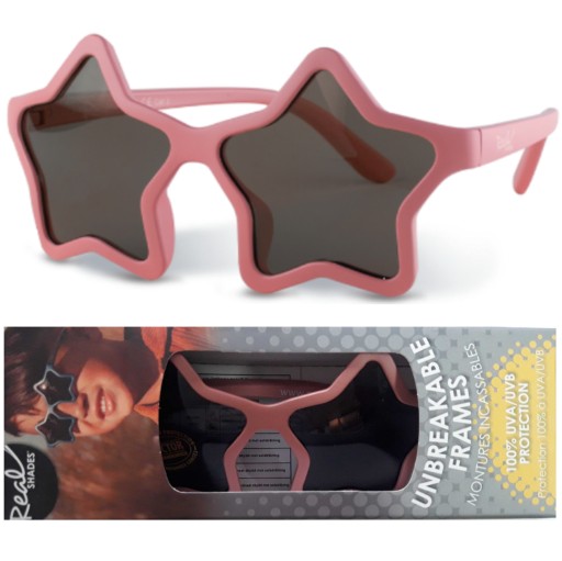 Модные детские солнцезащитные очки реальных оттенков Star Mauve 2+