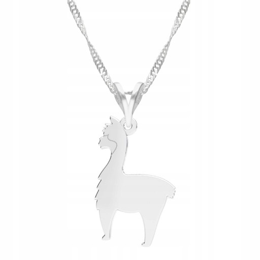 Ожерелье-цепочка из серебра 925 пробы Alpaca Animal