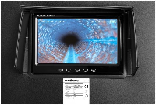 KAMERA ENDOSKOPOWA DO INSPEKCJI RUR MONITOR LCD 7'