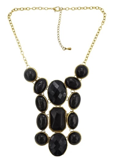 Fashion Red Green Coffee Resin Beaded Statement Necklaces for Women Bohemia