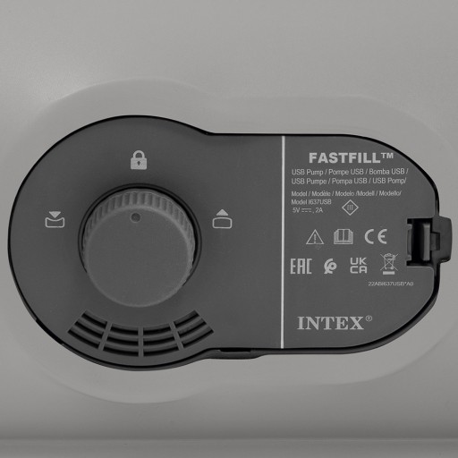 Велюровый надувной матрас с USB-насосом INTEX 64114
