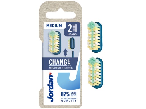 Сменные насадки для зубных щеток Jordan Change Medium, 5x2 упаковки
