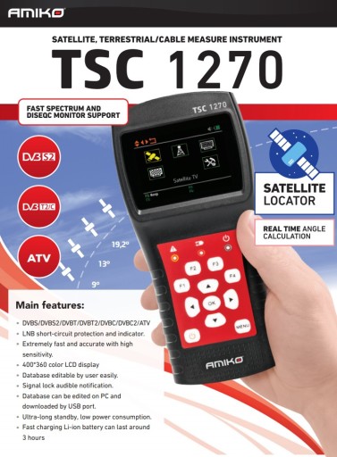 AMIKO TSC 1270 COMBO DVB-S2 DVB-T/T2 DVB-C МЕТР