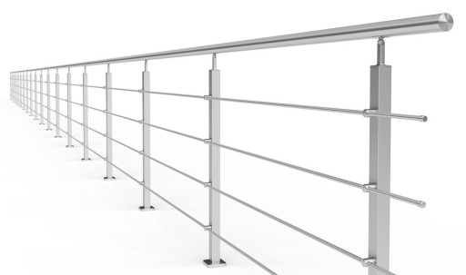 Balustrada nierdzewna balkonowa schodowa barierka 4 x Ø12 mm długość 3 m