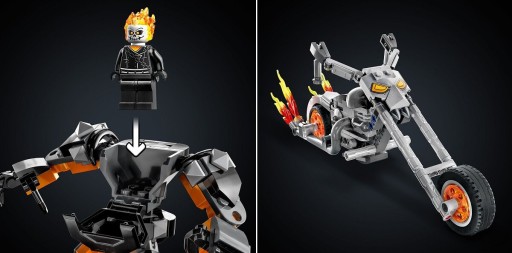 LEGO Marvel Призрачный гонщик — Механ и мотоцикл 76245
