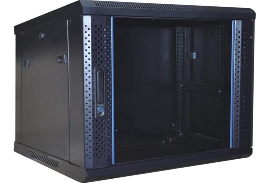 Подвесной серверный шкаф с дверцами из перфорированного стекла 9U 600x450 19