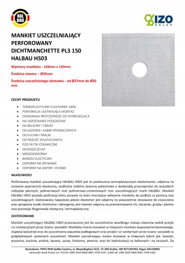 Mankiet Uszczelniający 150mm Ø25 Hydroi 10szt HS03