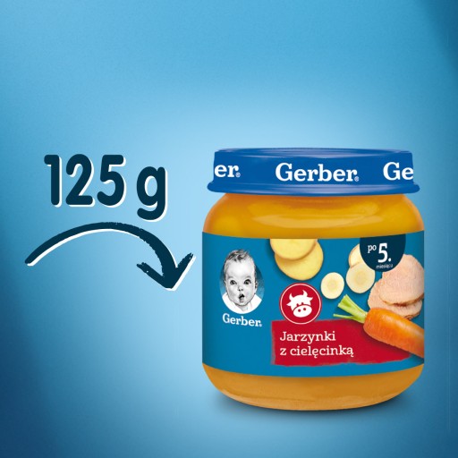 GERBER Овощной ужин с телятиной 3х125г