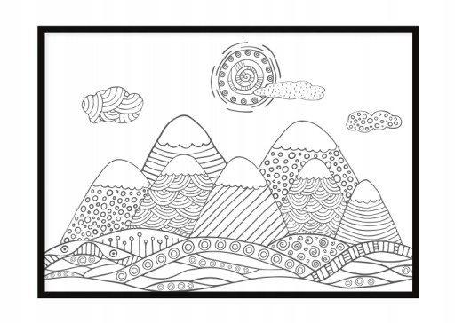 OBRAZ PLAKAT W RAMIE 33x43 cm Góry PD224