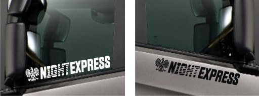 Naklejka na tira busa NIGHT EXPRESS *KOLORY *50cm