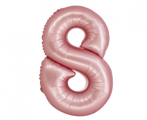 Balon foliowy Smart Cyfra 9 j. różowa matowa 76 cm