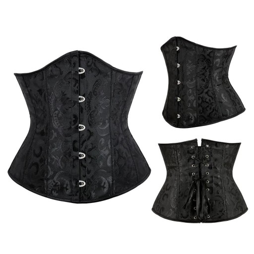 Готический черный корректирующий пояс CORSET UNDERBUST