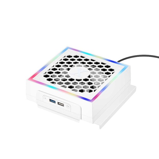 Охлаждающий вентилятор со светодиодной подсветкой RGB для Xbox Series S — белый