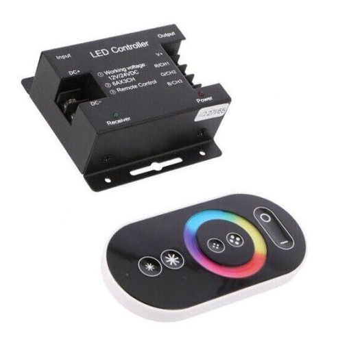 ŚCIEMNIACZ RADIOWY PILOT 18A 216W 12V 24V RGB LED