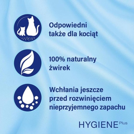 CATSAN HYGIENE PLUS — натуральный бентонитовый наполнитель для кошачьего туалета, 4x10 л