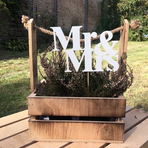 PIK TOPPER ŚLUB MR&MRS 6SZT 16CM PREZENT DEKOR