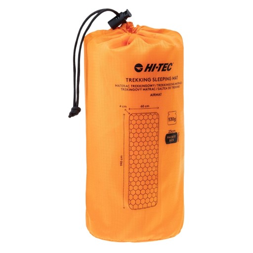 Materac Trekkingowy Airmat Hi-Tec pomarańczowy mata, karimata dmuchana