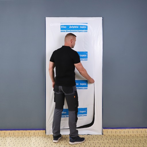 ПЫЛЕВАЯ ЗАНАВЕСА BLUE DOLPHIN REPAIR 100x215CM + ГИБРИДНАЯ ДВОЙНАЯ ЛЕНТА