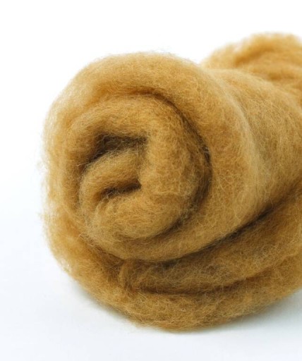 Wełna merynos do filcowania jasnobrązowa 10g