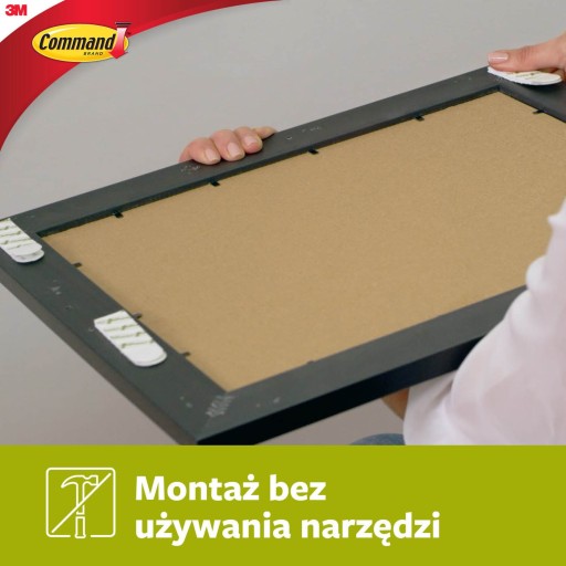 Command rzepy do wieszania obrazów bez wiercenia do 5,4 kg, 16 szt. (8 par)