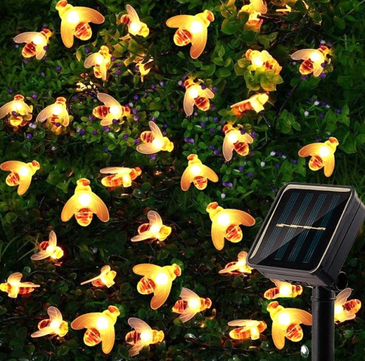 СОЛНЕЧНАЯ Пчелка Гирлянда 20LED струна САД