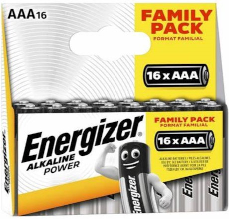 16 щелочных батарей ENERGIZER LR03 AAA R3 E92 1,5 В