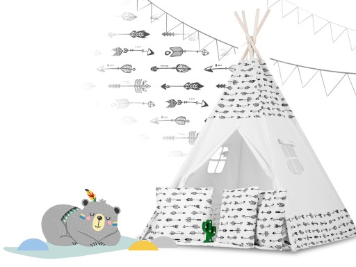 Палатка TIPI детская Гирлянда Светодиодные подушки