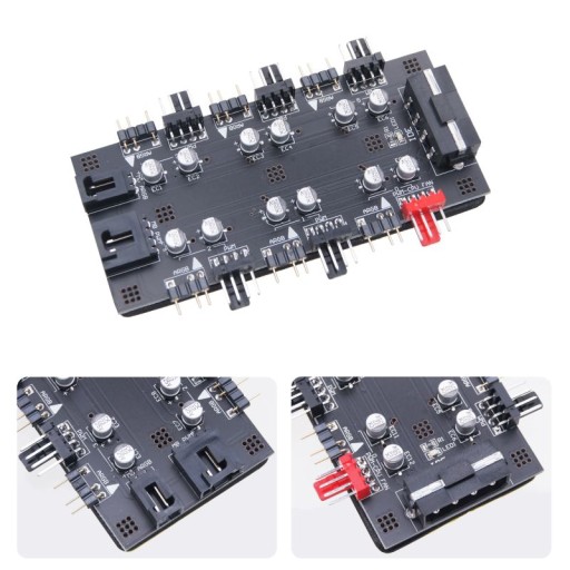 Хаб-сплиттер Molex PWM + aRGB 6x вентиляторы