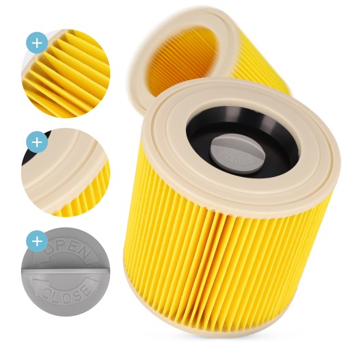 3x ФИЛЬТРА ДЛЯ ПЫЛЕСОСА KARCHER WD3 MV3 WD2 SE4001 KWD3 V12 V15 V17 WD3.200