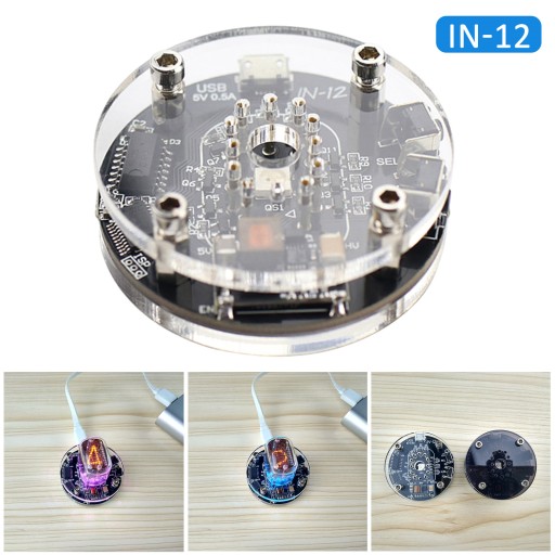 ЧАСЫ ЦИФРОВОЙ БУДИЛЬНИК NIXIE TUBE ЭЛЕКТРОННЫЙ IN12