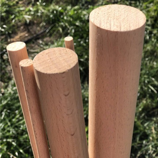 KOŁEK BUKOWY Drążek drewniany 100cm bukowe fi 30mm
