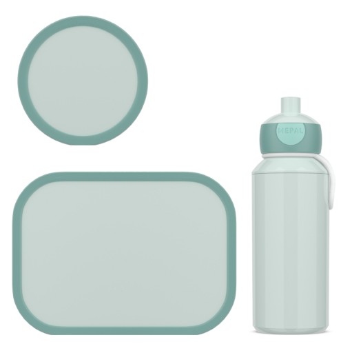 MEPAL ŚNIADANIÓWKA POJEMNIK OWOCE LUNCHBOX KANAPEK BIDON COOL MINT KOMPLET