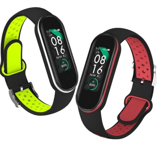 2 ремешка для XIAOMI MI BAND 5 6 7 ЦВЕТОВ, ДВУХЦВЕТНЫЙ MIBAND