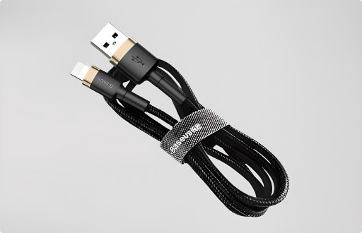 КАБЕЛЬ BASEUS STRONG USB ДЛЯ LIGHTNING IPHONE IPAD ПЛЕТЕННЫЙ КАБЕЛЬ 2.4A 1M