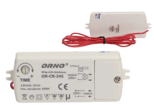 WŁĄCZNIK-WYŁĄCZNIK DOTYKOWY ORNO OR-CR-245 INDUKCJA DO LED