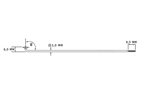 18 шт. Спицы CnSpoke STD14 202 мм, 2,0 мм, черные + ниппели