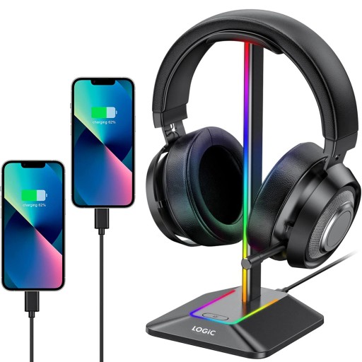 ПОДСТАВКА ДЛЯ ИГРОВЫХ НАУШНИКОВ RGB LED РУЧКА USB