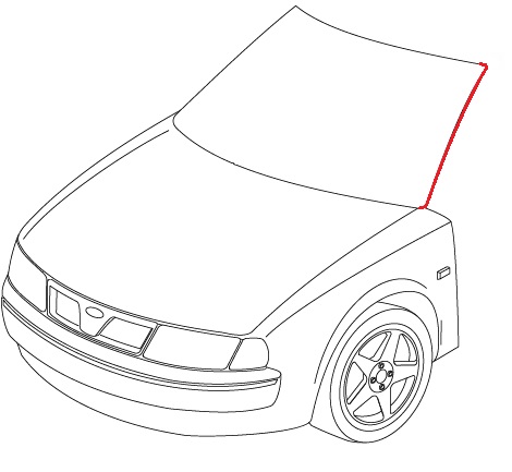 Боковая накладка лобового стекла Renault Laguna II 2001-2007 ЛЕВАЯ