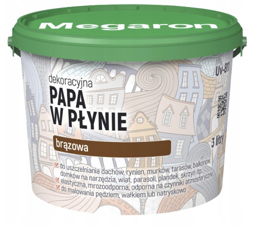 Papa w płynie Megaron Grafit 3 l + pędzel GRATIS