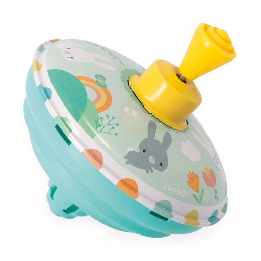 Волчок металлический (с желтой ручкой) Pure Bunnies, для детей 12 м+, Янод