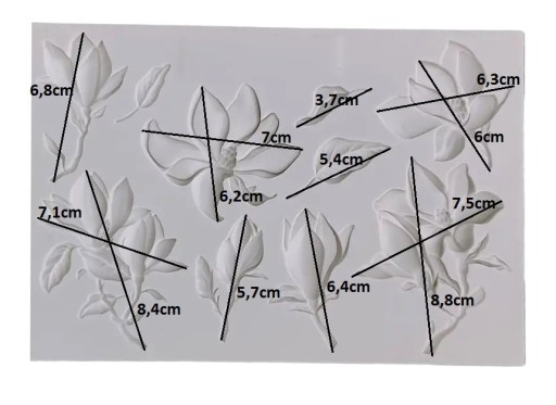 Foremka silikonowa do odlewów forma Kwiaty magnolie magnolia