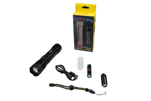 LATARKA TURYSTYCZNA COBA XHP50 WOJSKOWA 18650 AKUMULATOROWA TAKTYCZNA USB