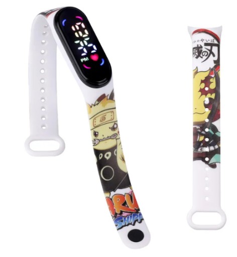 СВЕТОДИОДНЫЕ ЧАСЫ SMARTBAND POKEMON PIKACHU ДЕТСКИЙ РЕСПЕКТ ЖЕЛТЫЙ БЕЛЫЙ ЧЕРНЫЙ