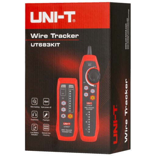 Szukacz par przewodów miernik tester-em kabli RJ45 UNI-T UT683KIT
