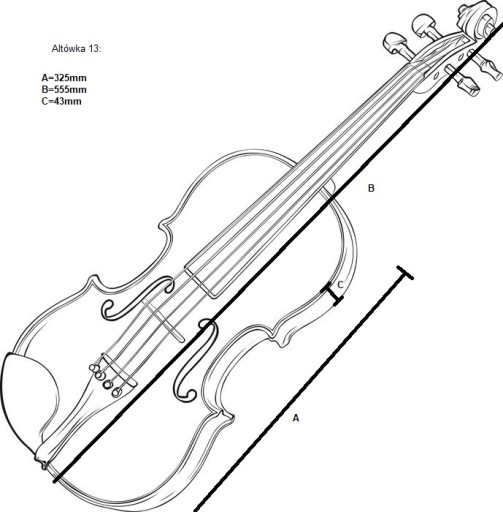 Магазин эксклюзивных скрипок Viola 13 дюймов и 32,5 см